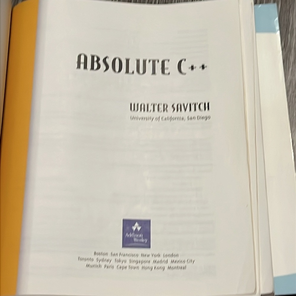 Absolute C++ First Edition Book - Picture 6 of 10